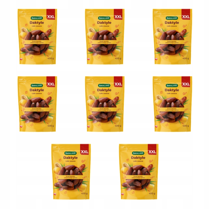 Daktyle całe owoce 400g Bakalland X8