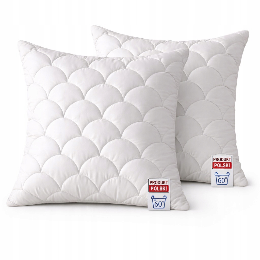 ZESTAW 2x PODUSZKA ANTYALERGICZNA PIKOWANA 45x45 ASTI PREMIUM NA ZAMEK