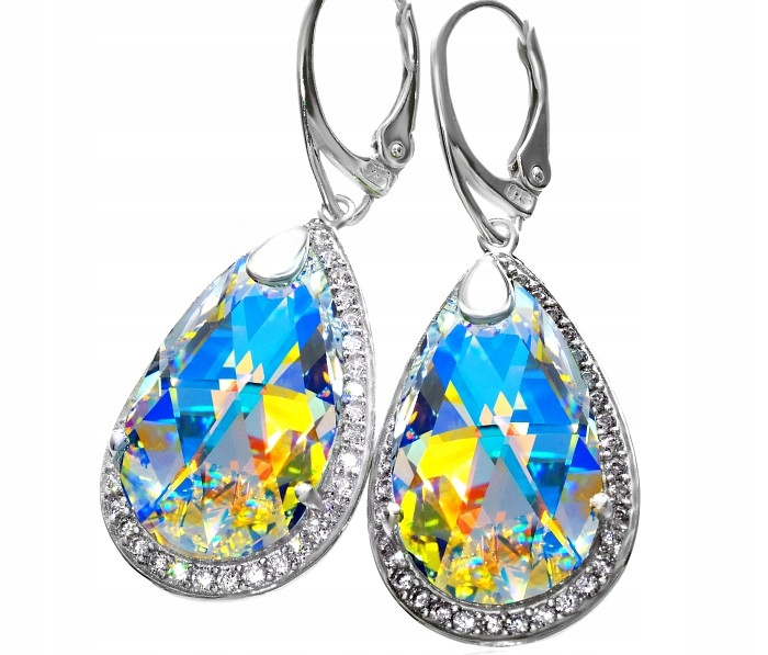 Krystaly Náušnice Aurora Encante Stříbro Arande