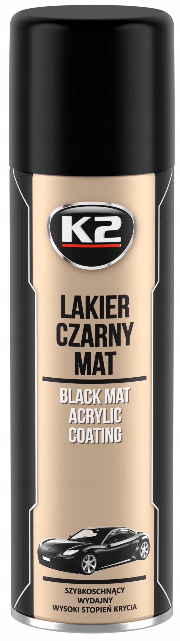

K2 Lakier Akrylowy Czarny Mat 500ml