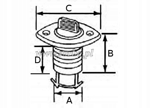 RAKSA KOREK SPUSTOWY CZARNY OWALNY Model 71020