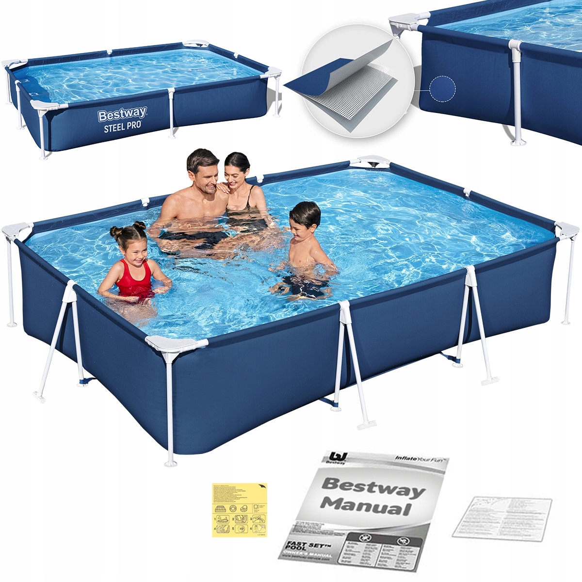 Záhradný rám Bestway 300x201x66 cm Steel Pro 56404 Rodinný Model 2025