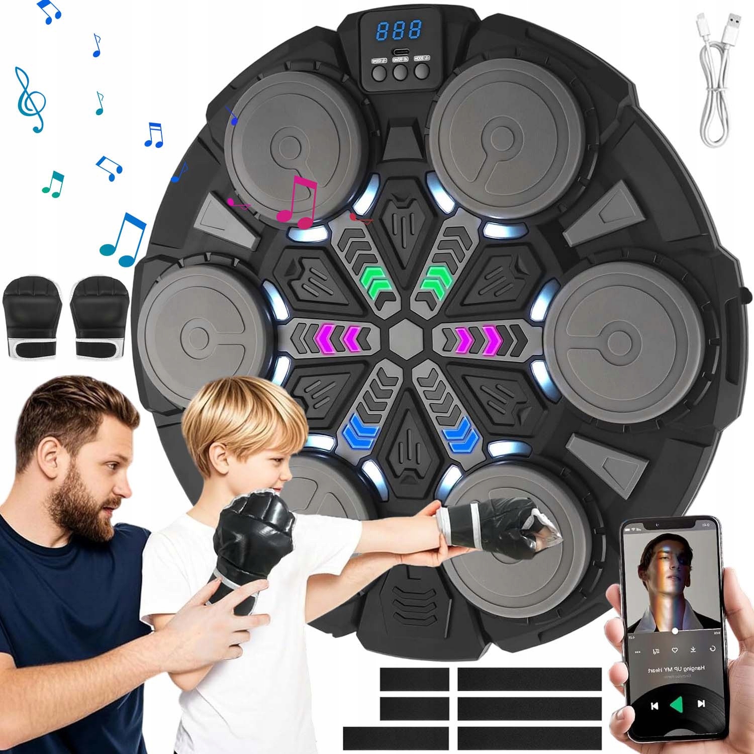 Bluetooth Elektronická Hudba Boxerský Štít S Bluetooth Připojením