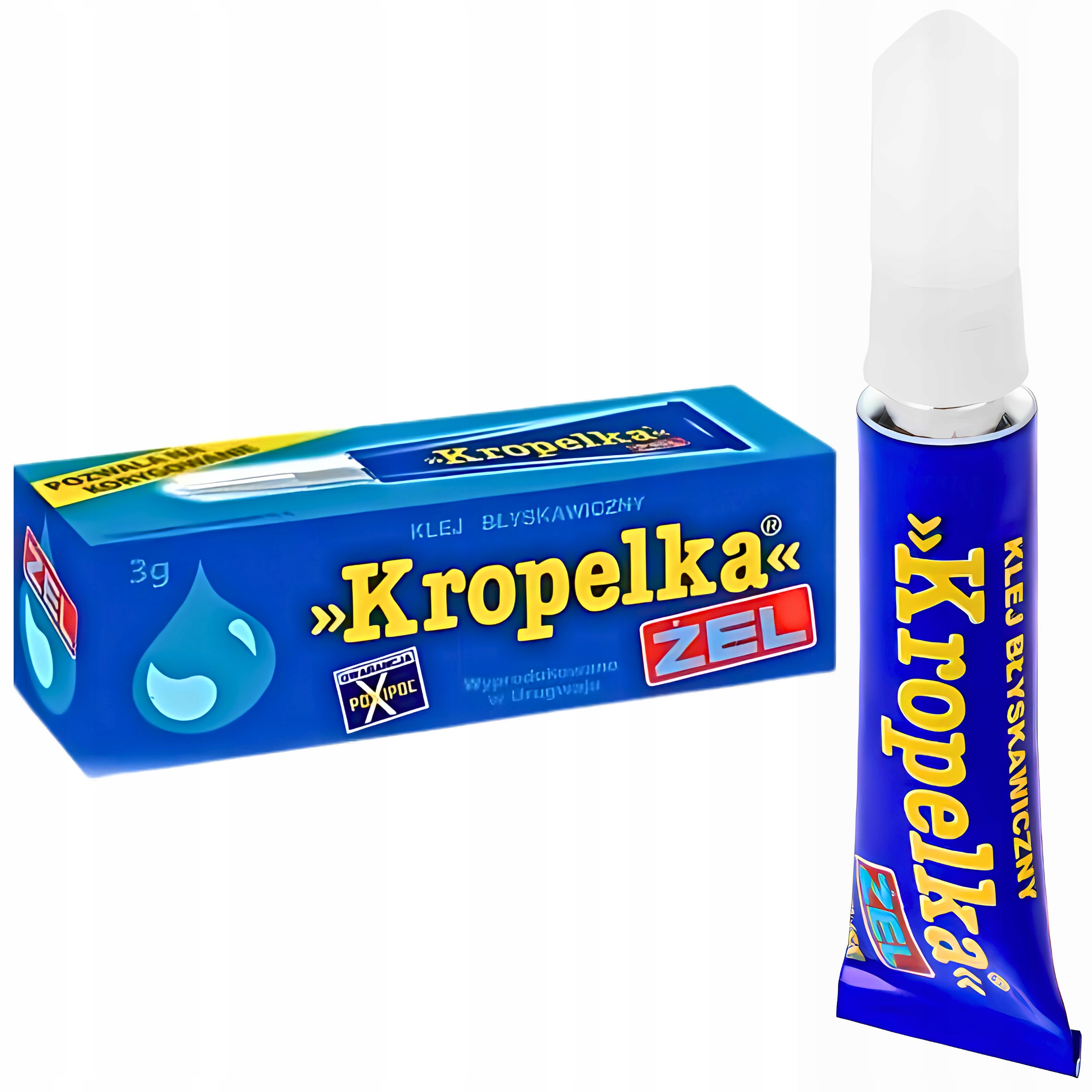 Klej Kropelka w tubce Żel Błyskawiczny Uniwersalny Mocny 3g