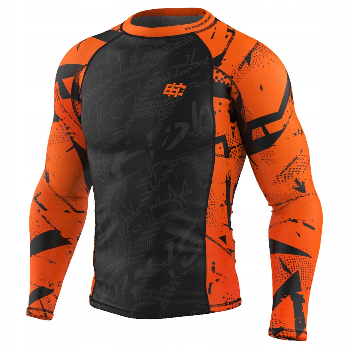 Extreme Hobby Rashguard Pánský dlouhý rukáv Neo Orange S