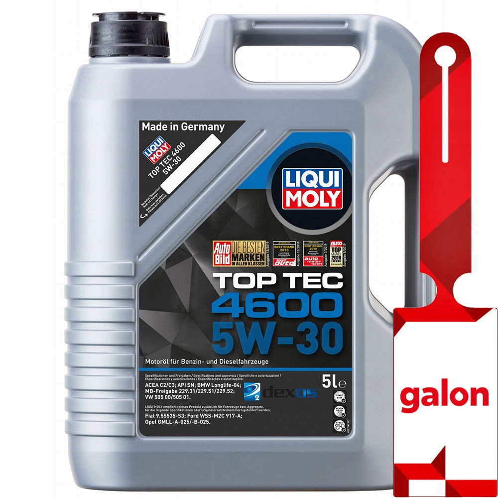 

Liqui Moly Top Tec 4600 5W30 5L 3756 Certyfikat