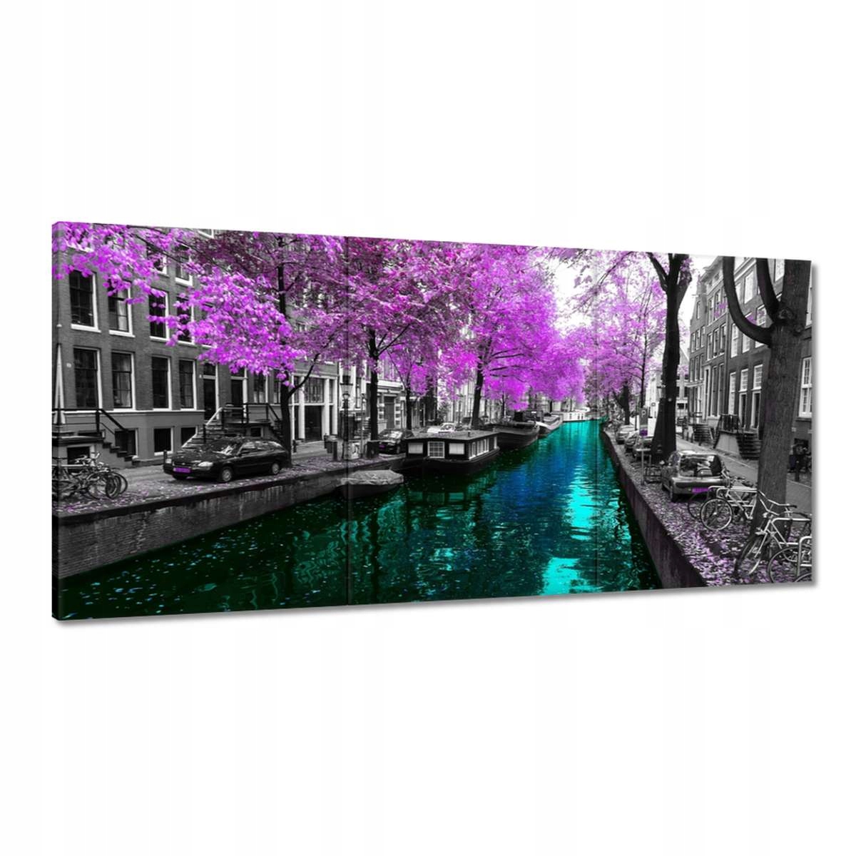 Obrazy 180x90 Rieka v Amsterdame Holandsko