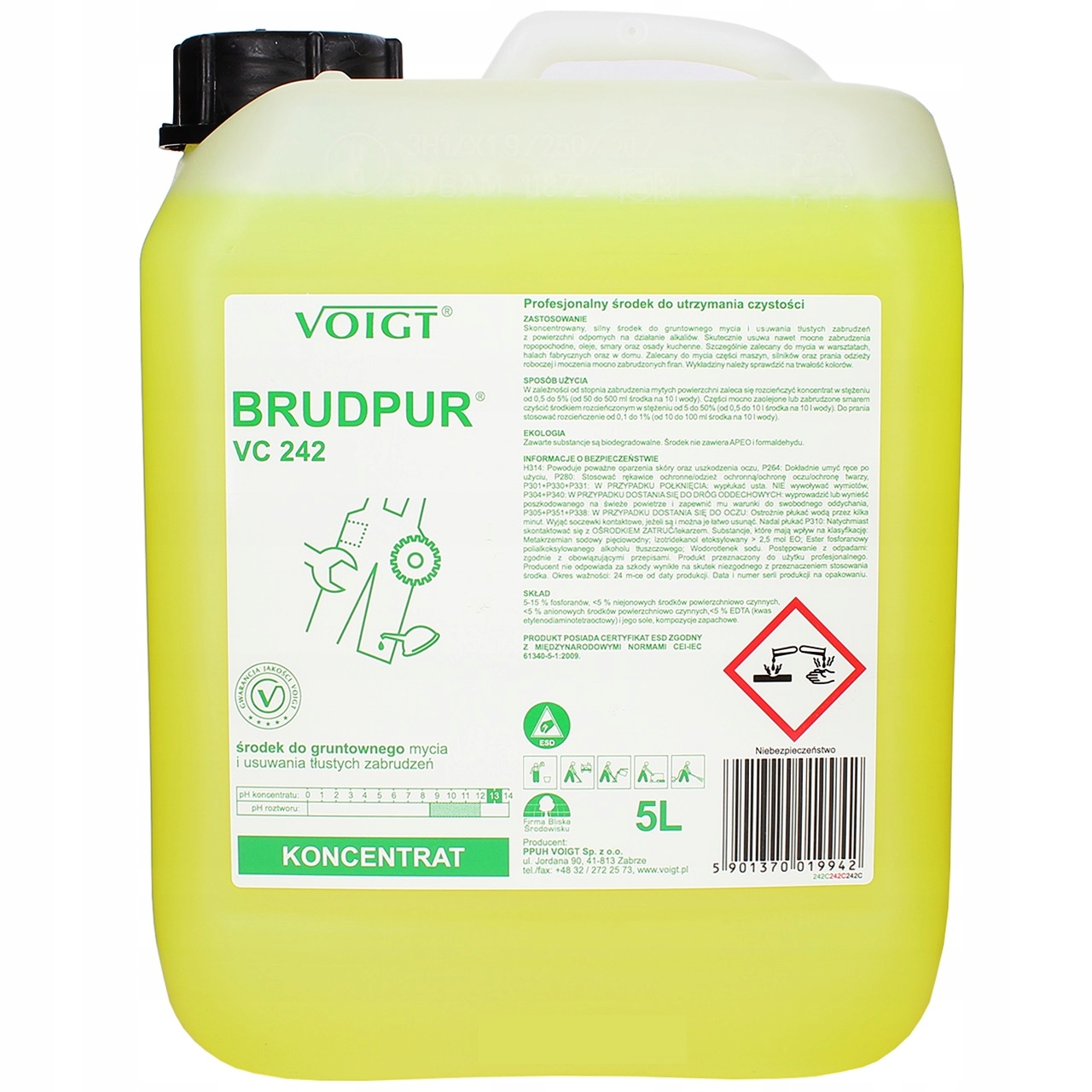 

Voigt VC242 Brudpur usuwa tłusty brud koncentra 5L