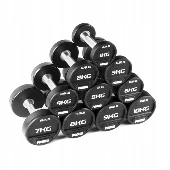 2,5-25 KG ZESTAW HANTLI POLIURETANOWYCH PROUD