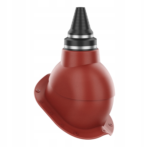 Anténní přechod, těsný přechod na plechovou střešní krytinu Červený 3009