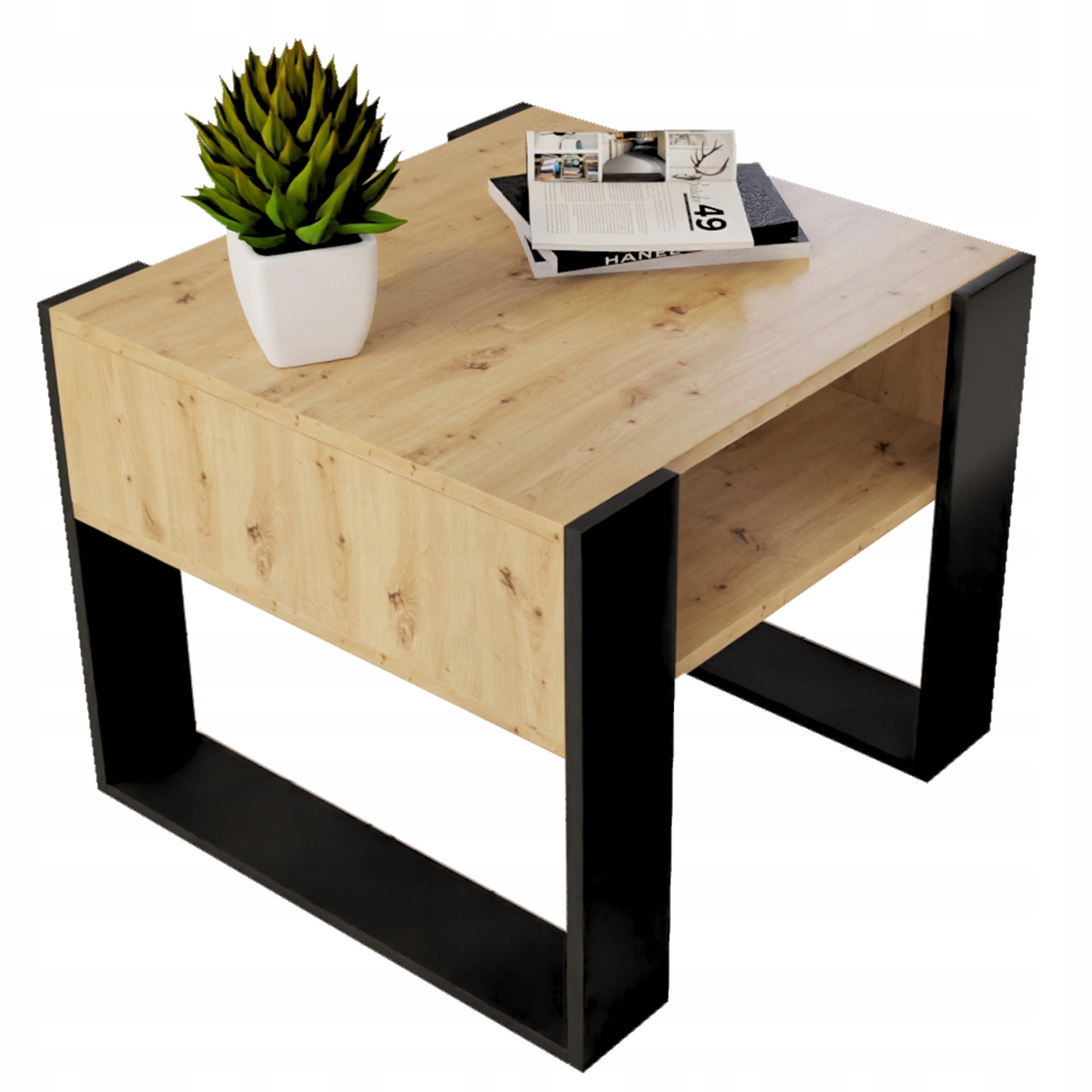 Журнальный столик Lava Oak ARTISAN современный 55x55cm