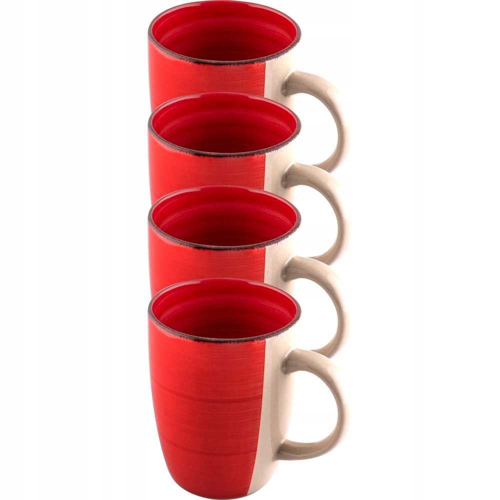 

Zestaw 4x Kubek Ceramiczny Lamart 260ml Czerwony