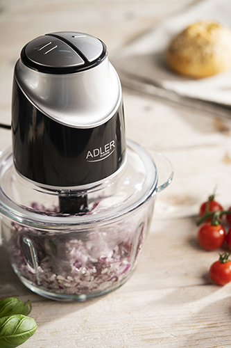 Rozdrabniacz ze szklaną misą Adler AD 4082 550W Funkcje rozdrabnianie szatkowanie