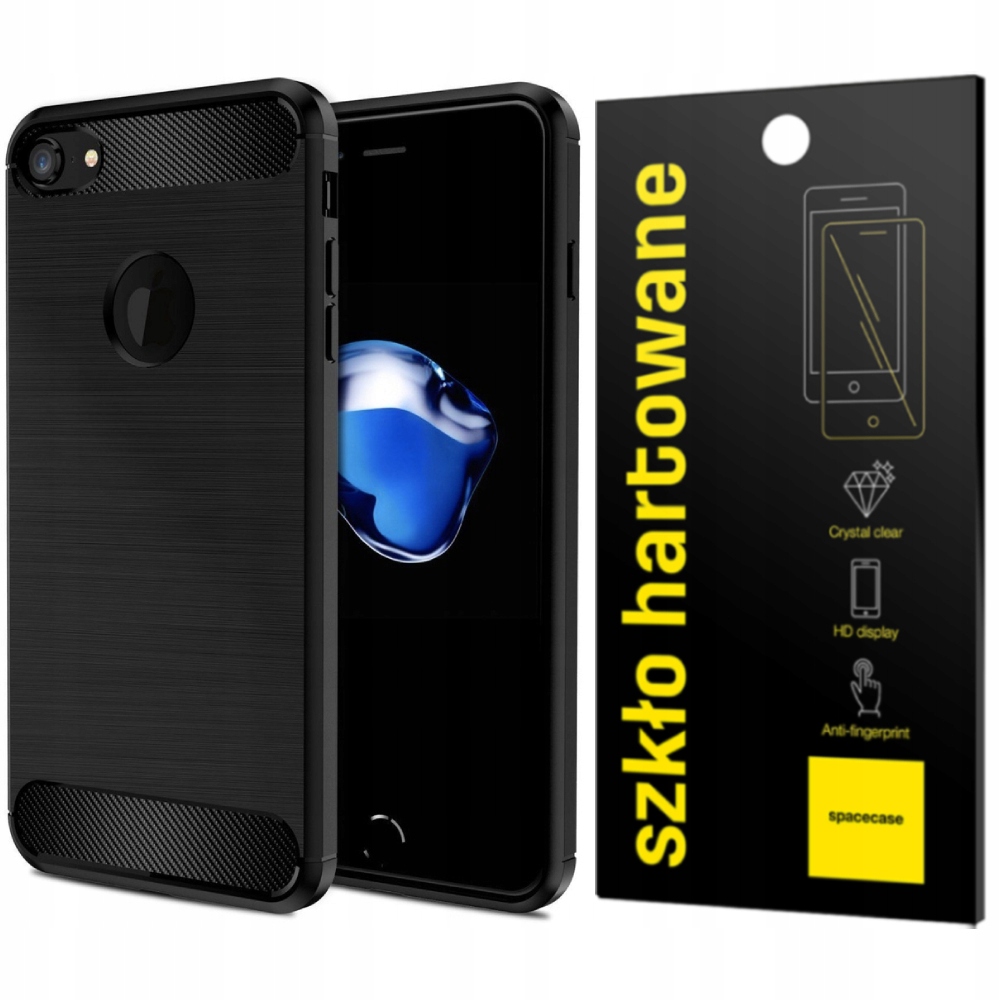 

Etui Pancerne Carbon do iPhone 6/6S Pełne Szkło