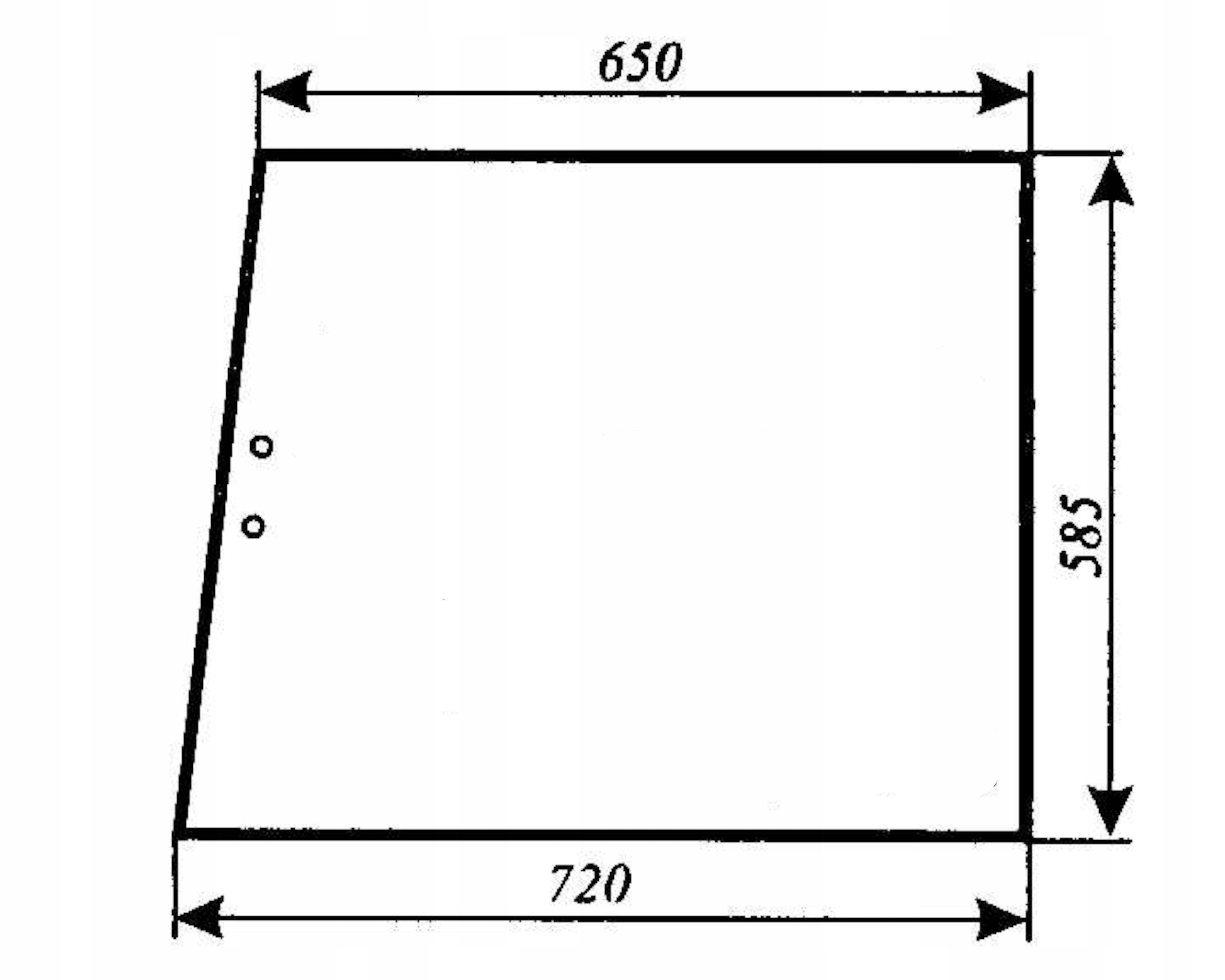 sklo Massey Ferguson 2000 dveře levé 1634975M1