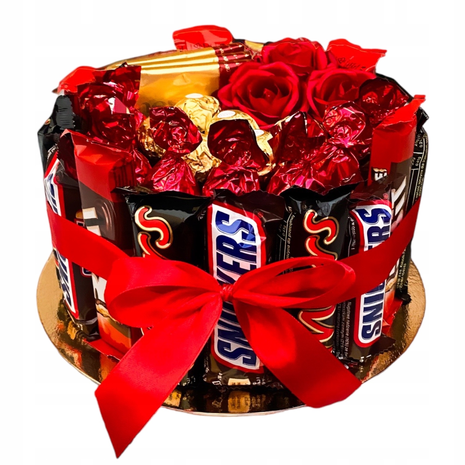 Tort z batoników Mars na Urodziny Rocznica Walentynki Dla Mamy Taty