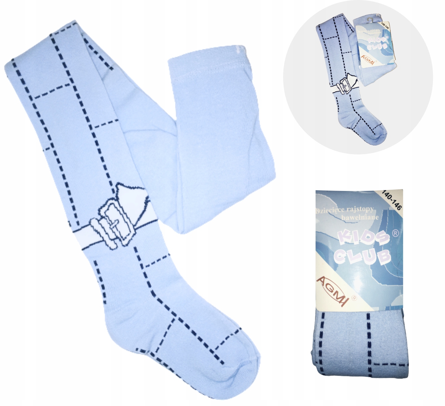 

Rajstopy bawełniane dziecięce 140/146 denim