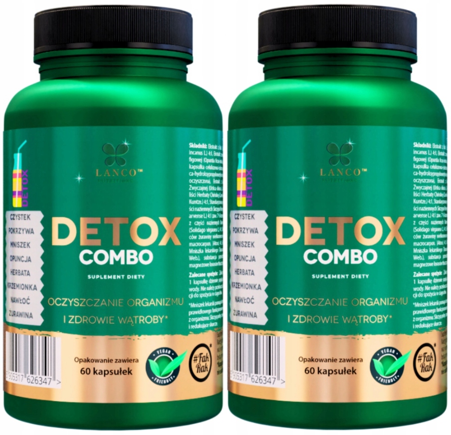 Sada 2x Detox Combo 60 kapslí, Lanco Nutritions