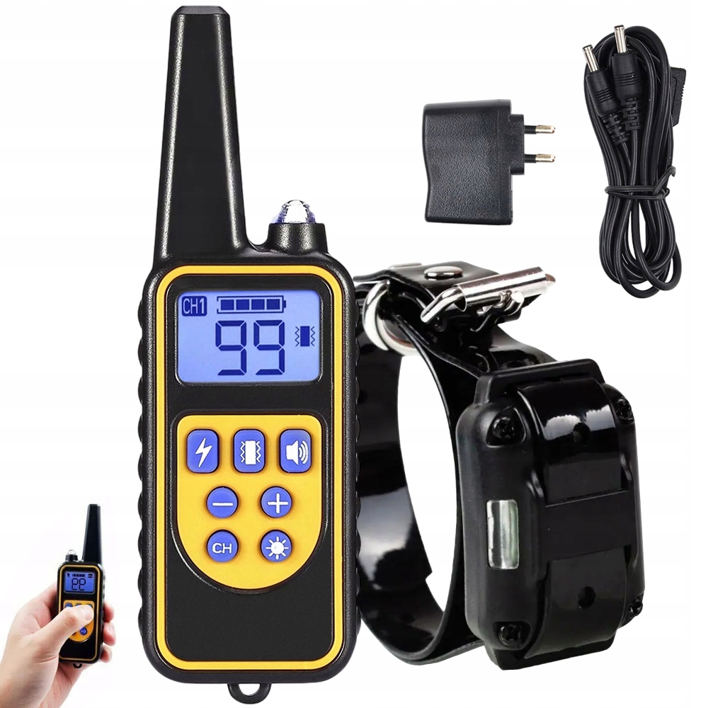Levně Výcvikový Obojek Pro Psa Nastavitelný 800 M, Vibrace, Elektro Zvuk
