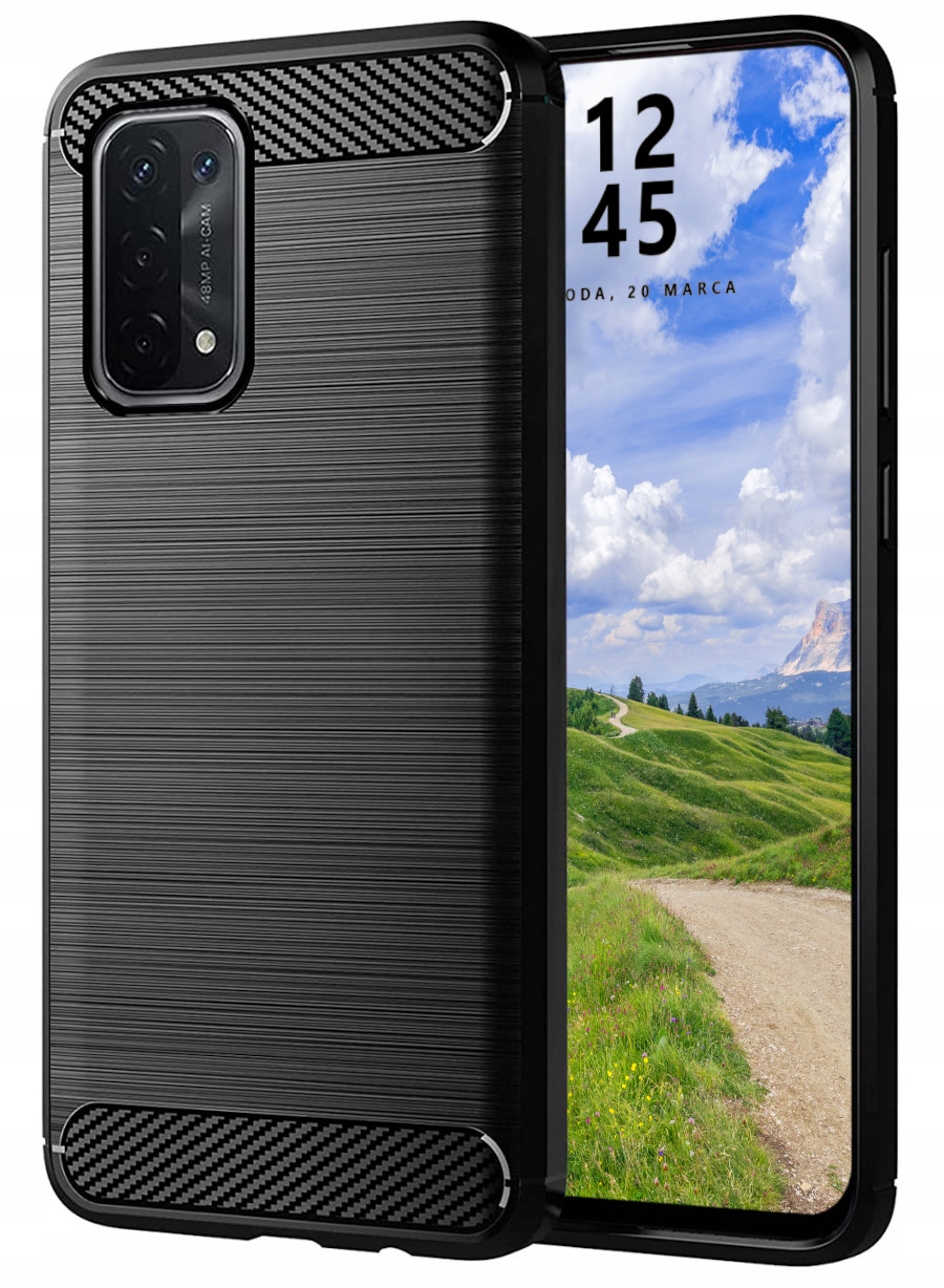 

Etui do Oppo A54 A74 5G Pancerne Karbon Szkło