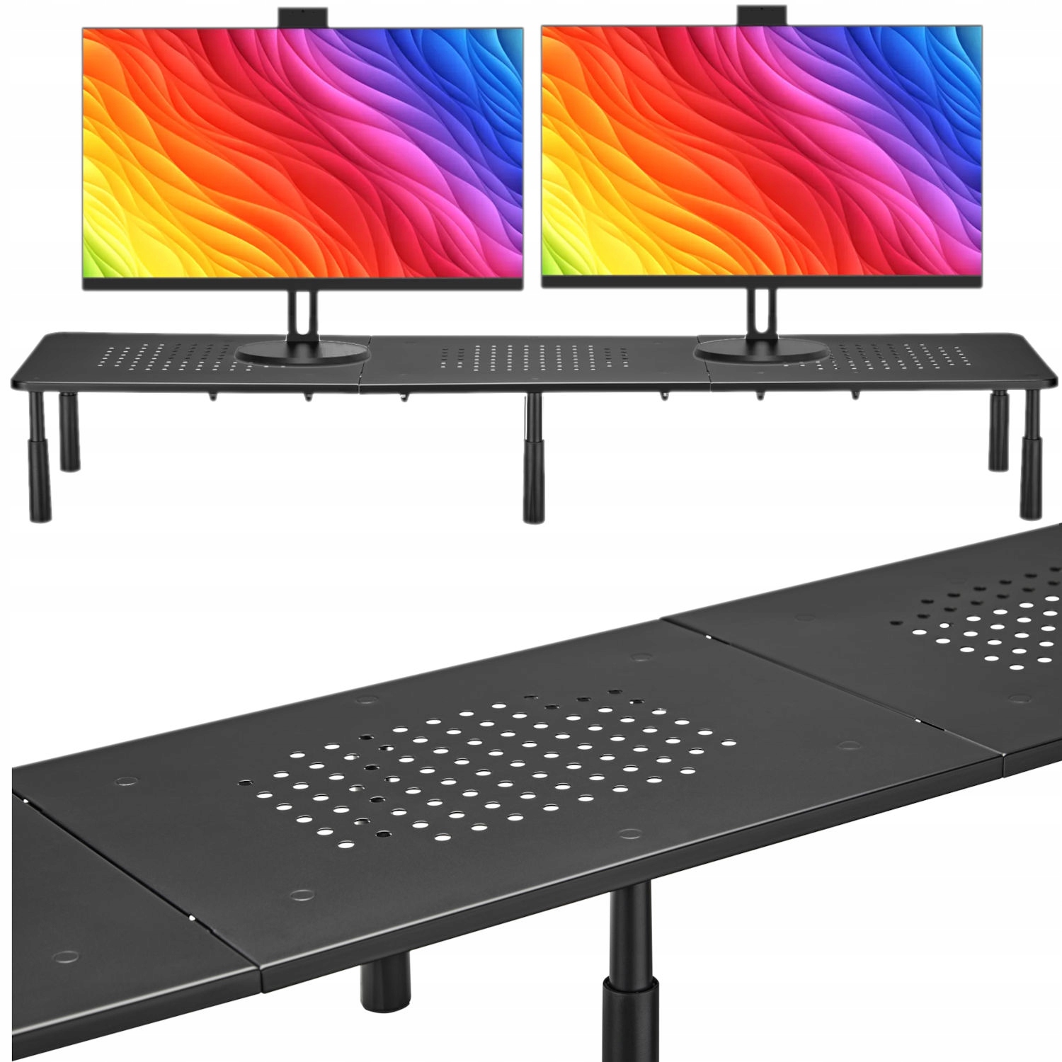 Podstawka Na Dwa Monitory Półka Na Biurko Stolik Mozos SPM2