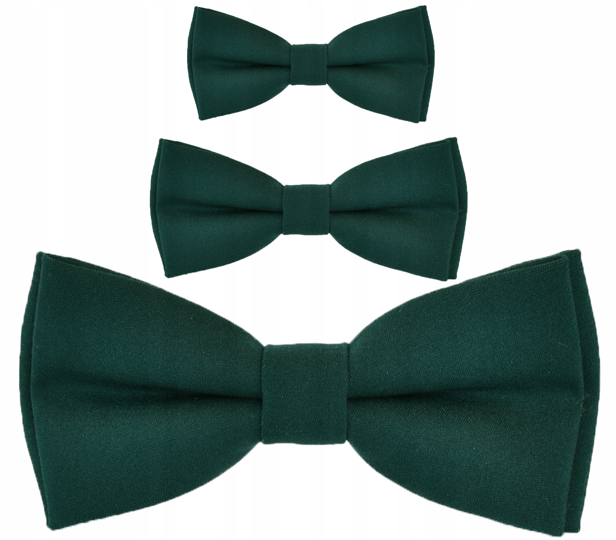 MUSZKA mucha męska i 2 dziecięce ciemno zielone PL