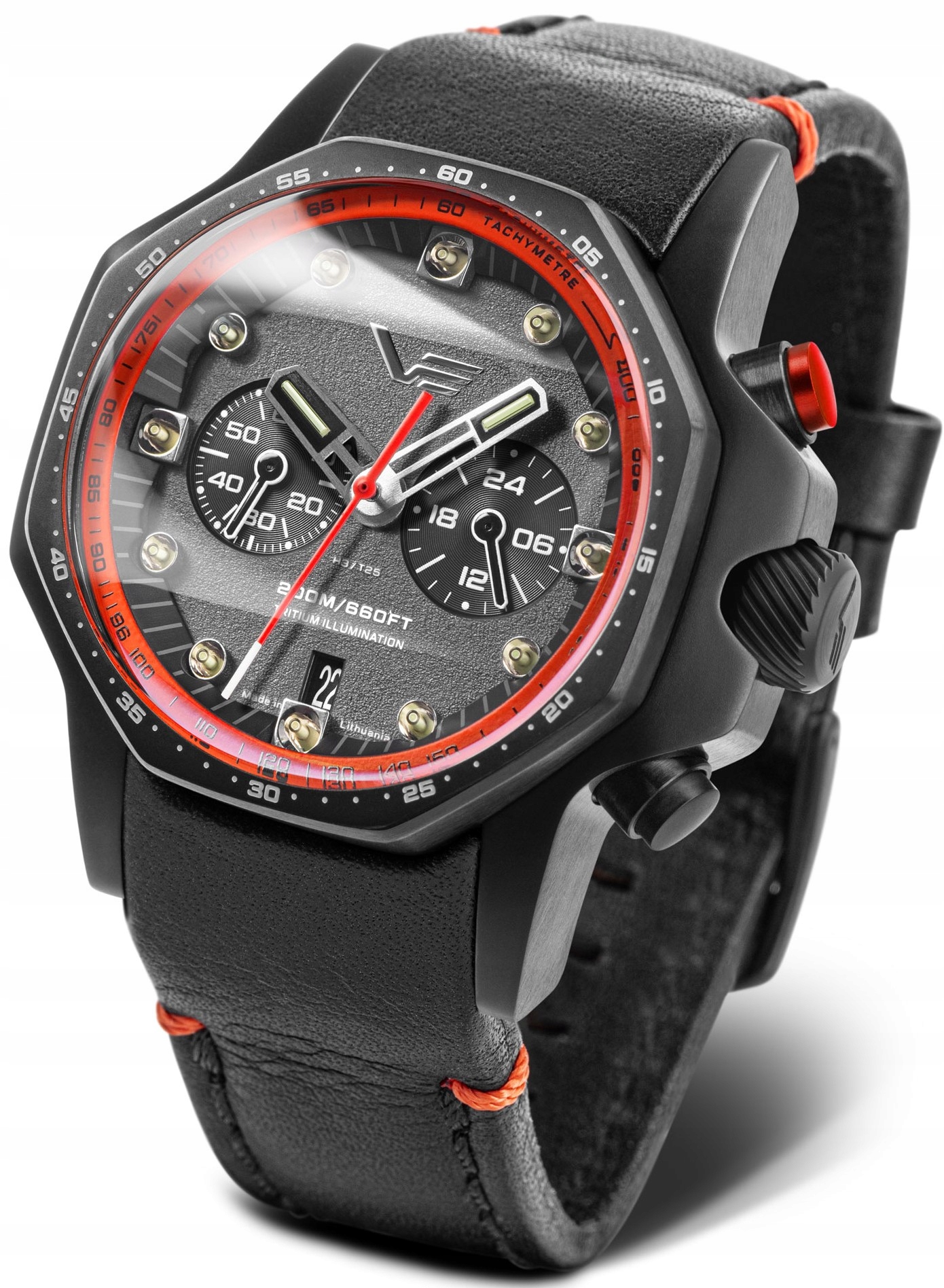Nové originální hodinky Vostok Europe VK64-640C699 Atomic Age Quartz Chrono