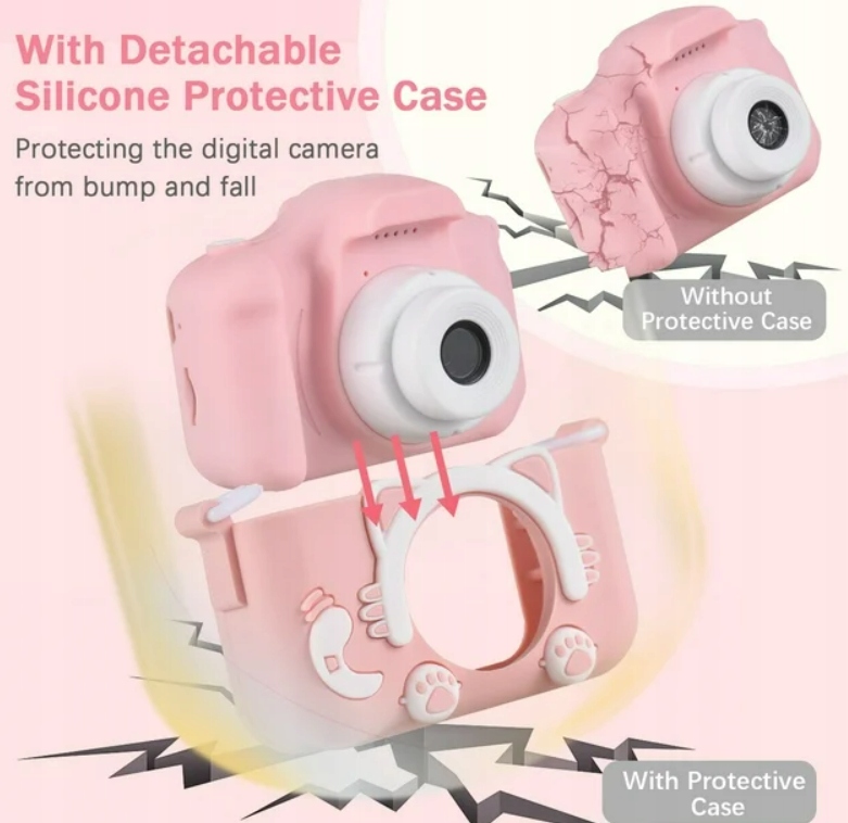 APARAT CYFROWY DLA DZIECKA FABURO 32GB RÓŻOWY SELFIE Marka Faburo