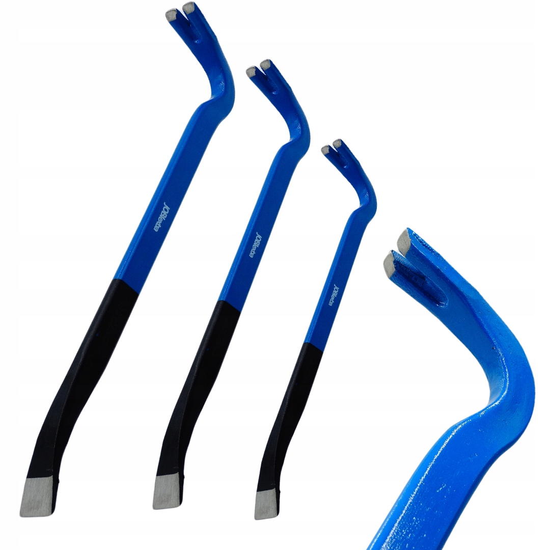 Jobi łom stalowy łapka brecha wyciągacz wzmocniony Zestaw 3 sztuki 45-75cm