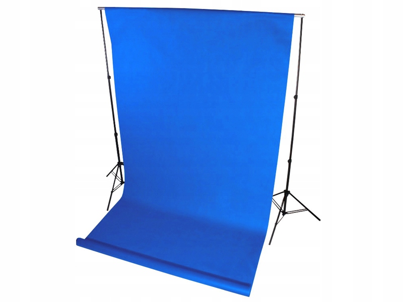 NIEBIESKIE TŁO FOTOGRAFICZNE 5x1,6 m NA TULEJCE Kod producenta T16x5NI+TUL16