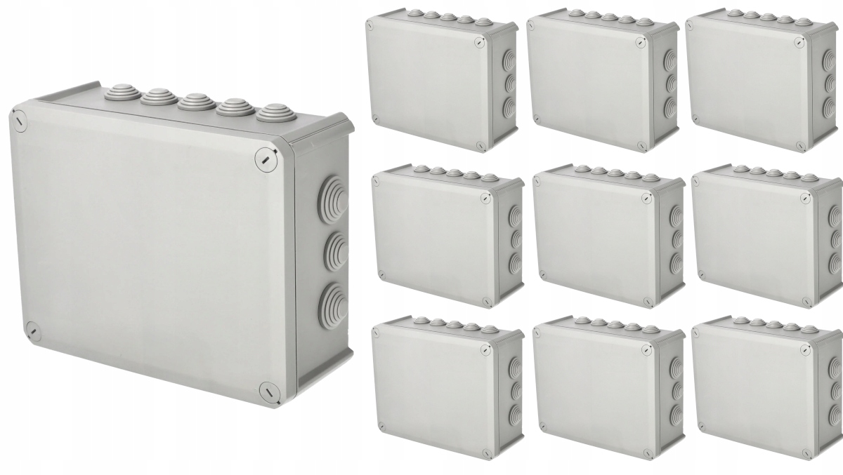 10x Edo Technic Hermetická dóza na omítku Vývodka IP66 Dekiel 240x190х95