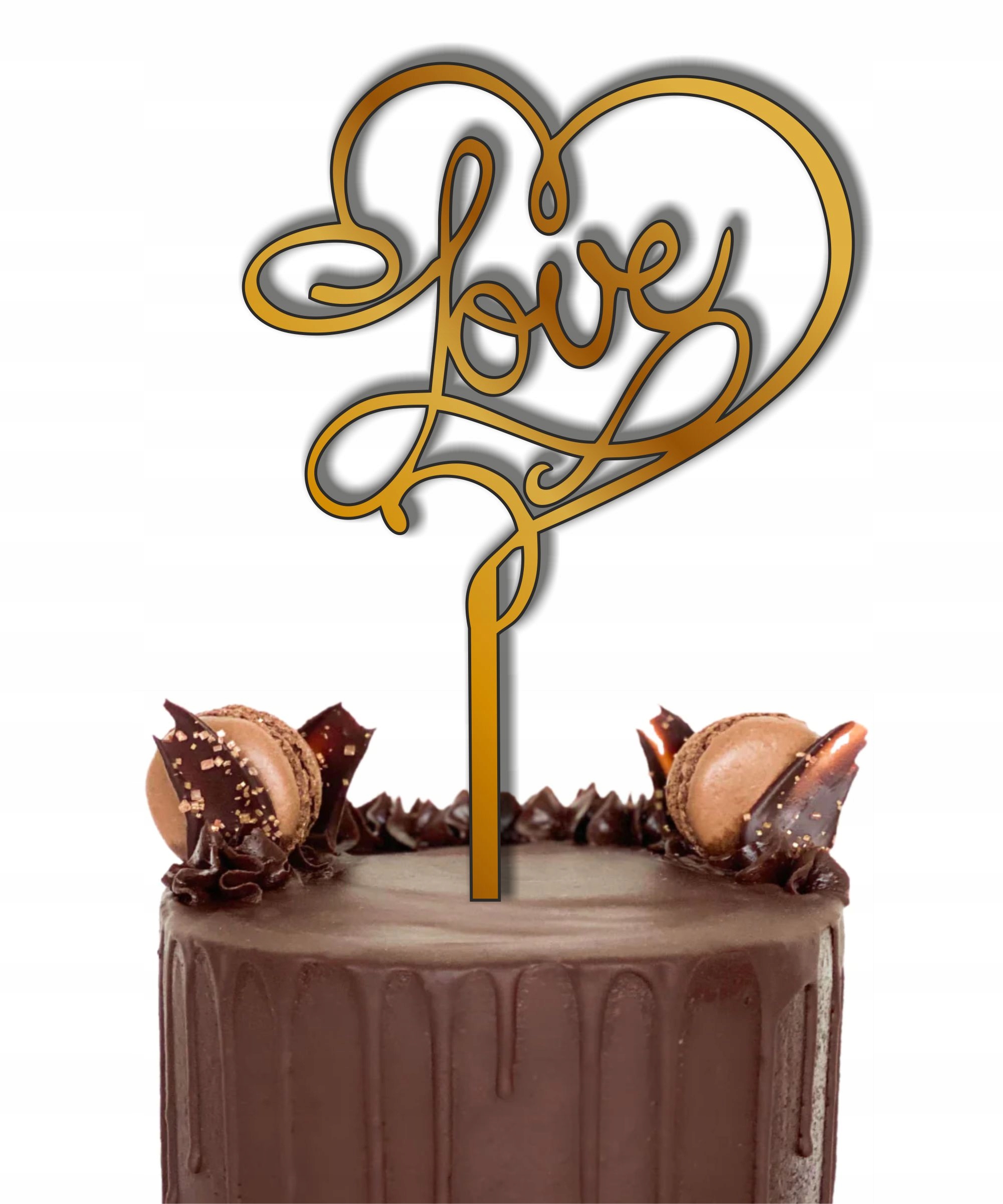 

Topper dekor Napis Na Tort Wesele Love W005 Plexi