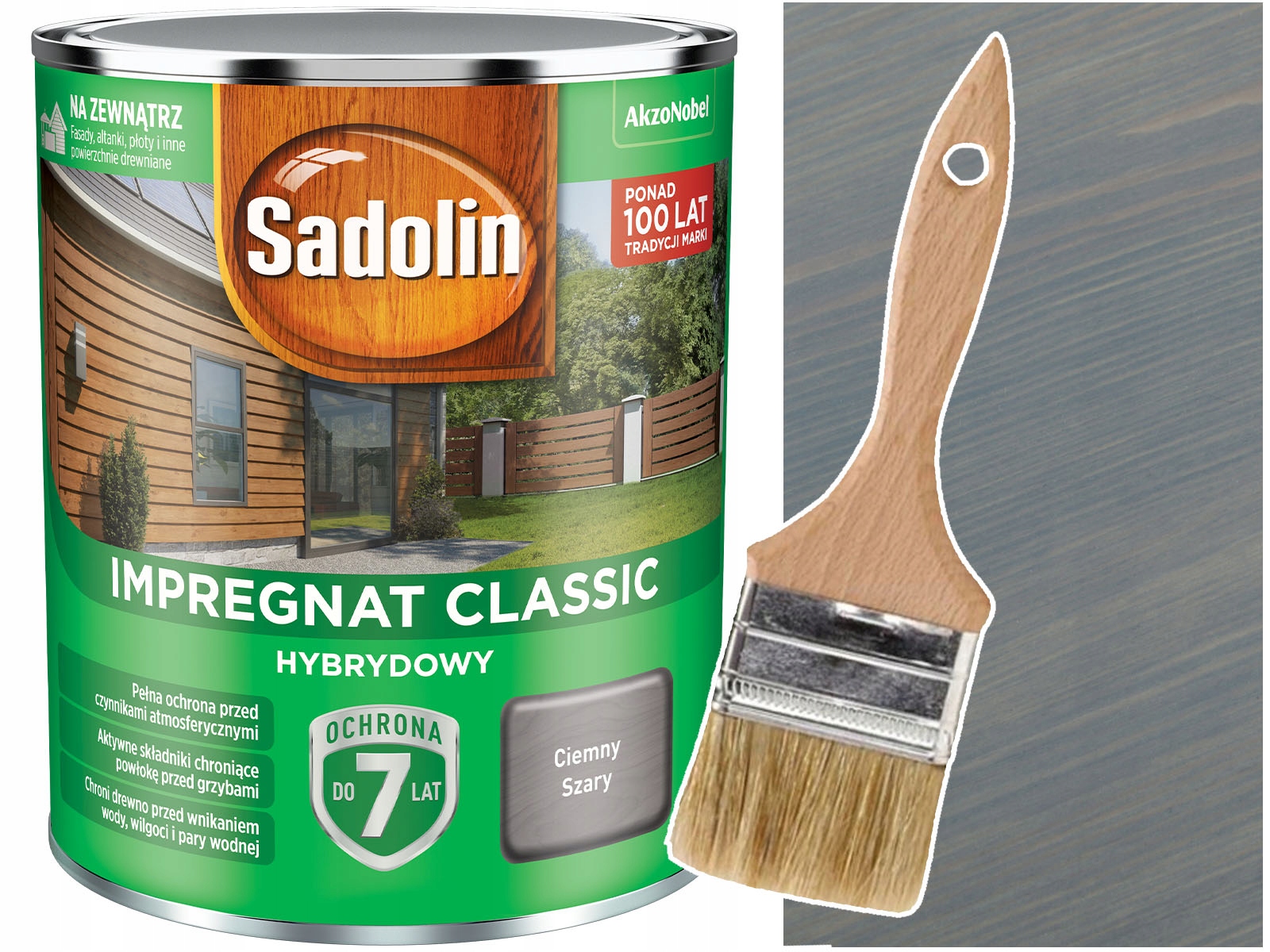 

Sadolin Classic Hybrydowy Ciemny Szary 0,75L
