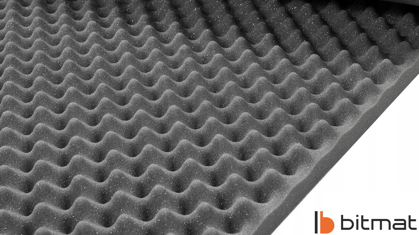 Pianki akustyczne FALA 8m² wygłuszająca hałas 2 CM ścianę sala prób studio Model Zestaw Fala 2cm 8m2