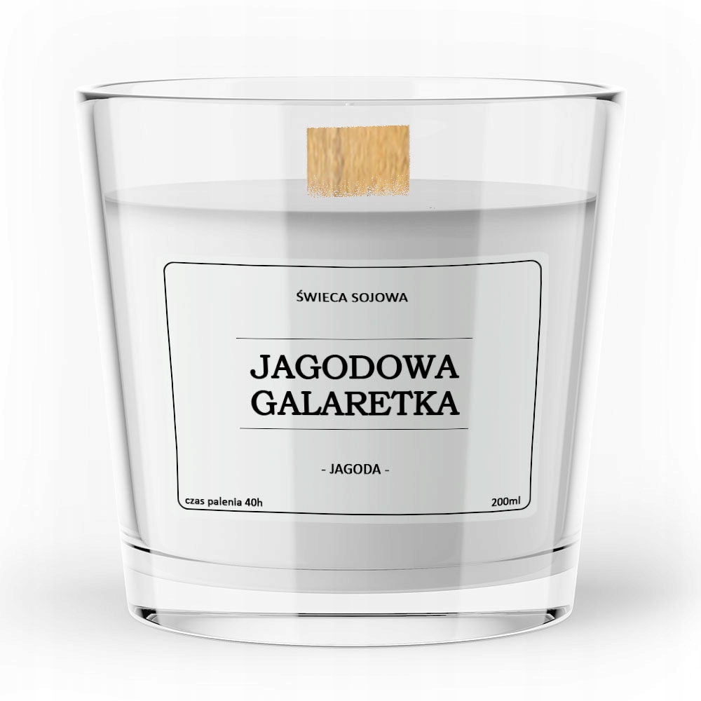 

Sojowa świeca zapachowa Jagodowa Galaretka 200ml