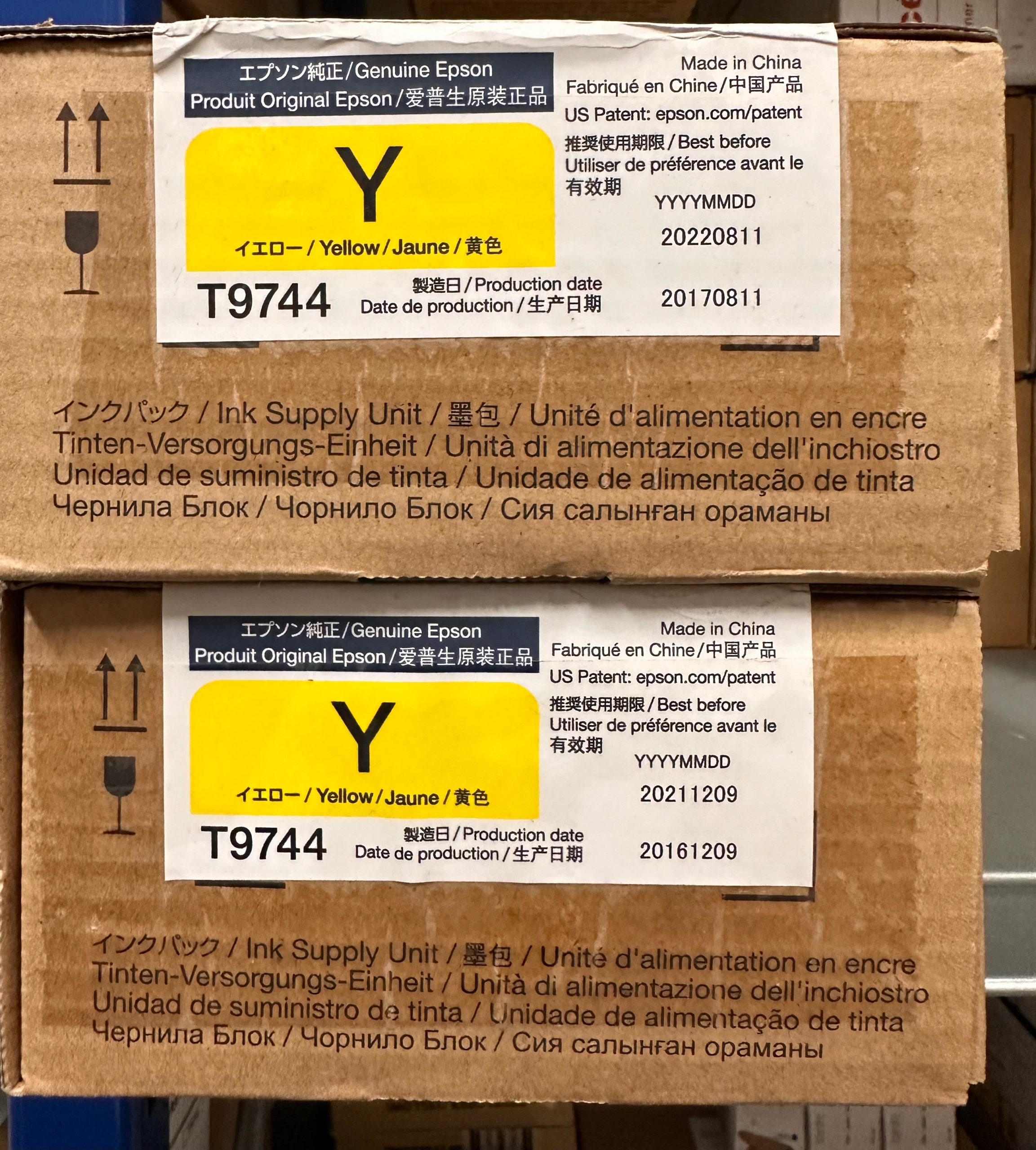 Originálny atrament Epson T9744 Yellow C13T974400