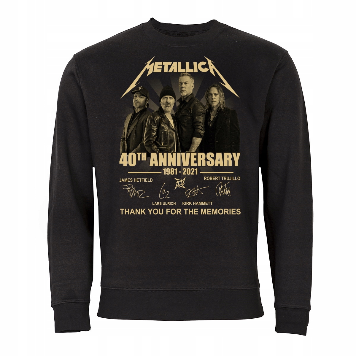 

Męska Bluza 40 Lat Zespołu Metallica Autografy
