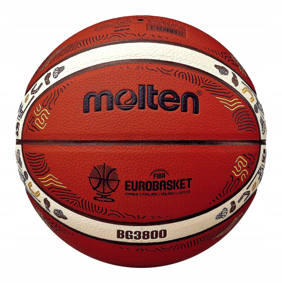 Molten 3800 piłka koszykarska EuroBasket 2025 Fiba r.7 indoor outdoor