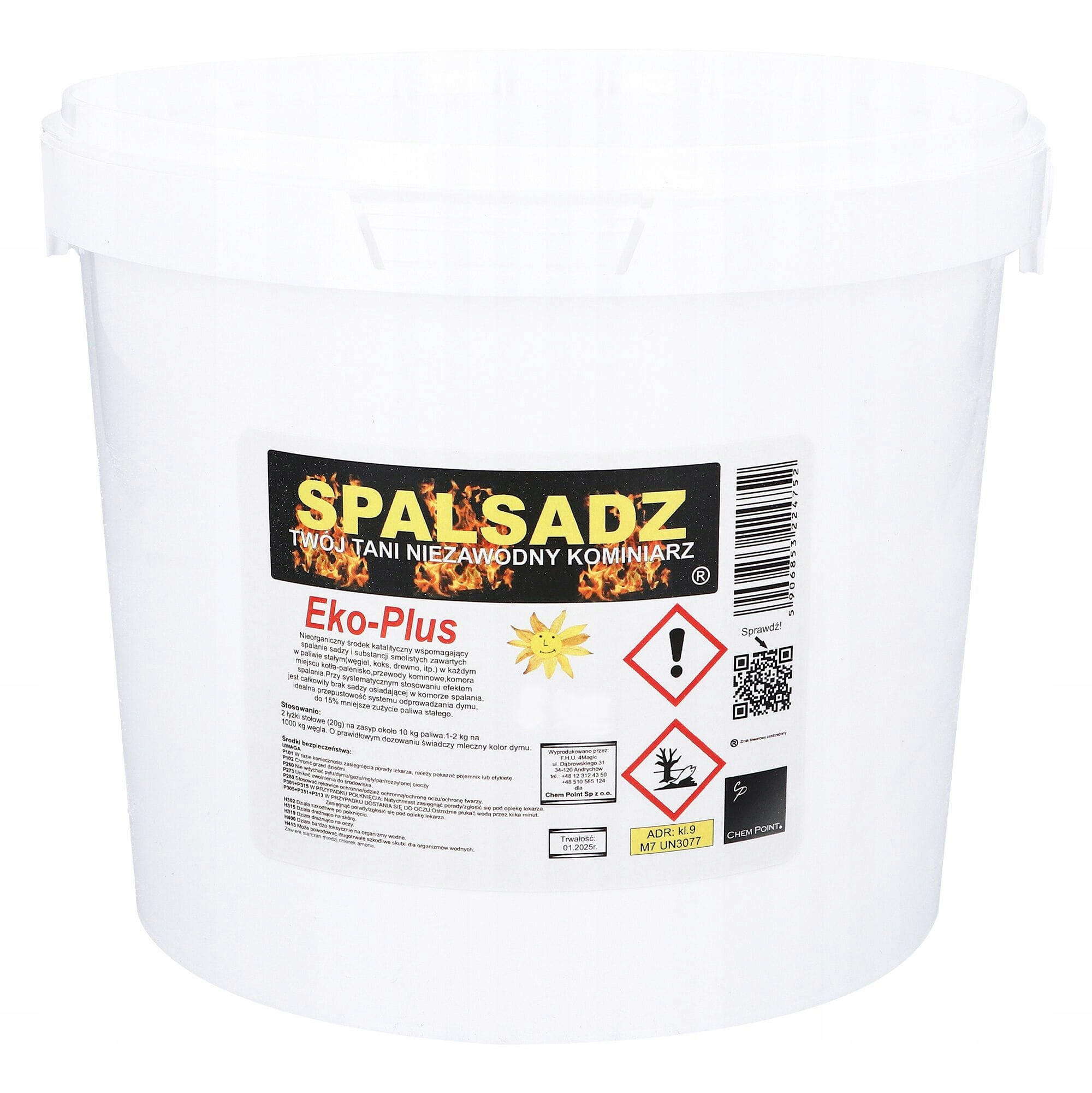 SPALSADZ Do wypalania sadzy do pieca komina 10kg