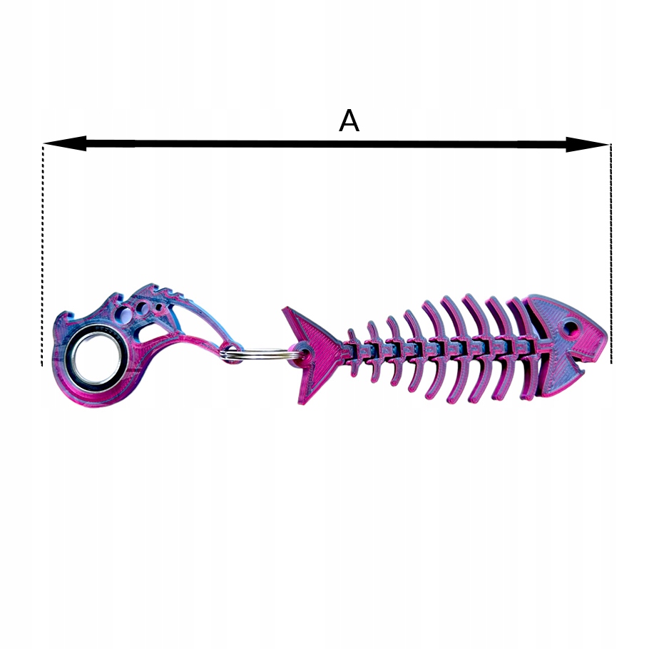 KEYSPINNER Keyrambit Flexi Ryba ZESTAW Brelok BRELOCZEK do kluczy Midnight Płeć unisex