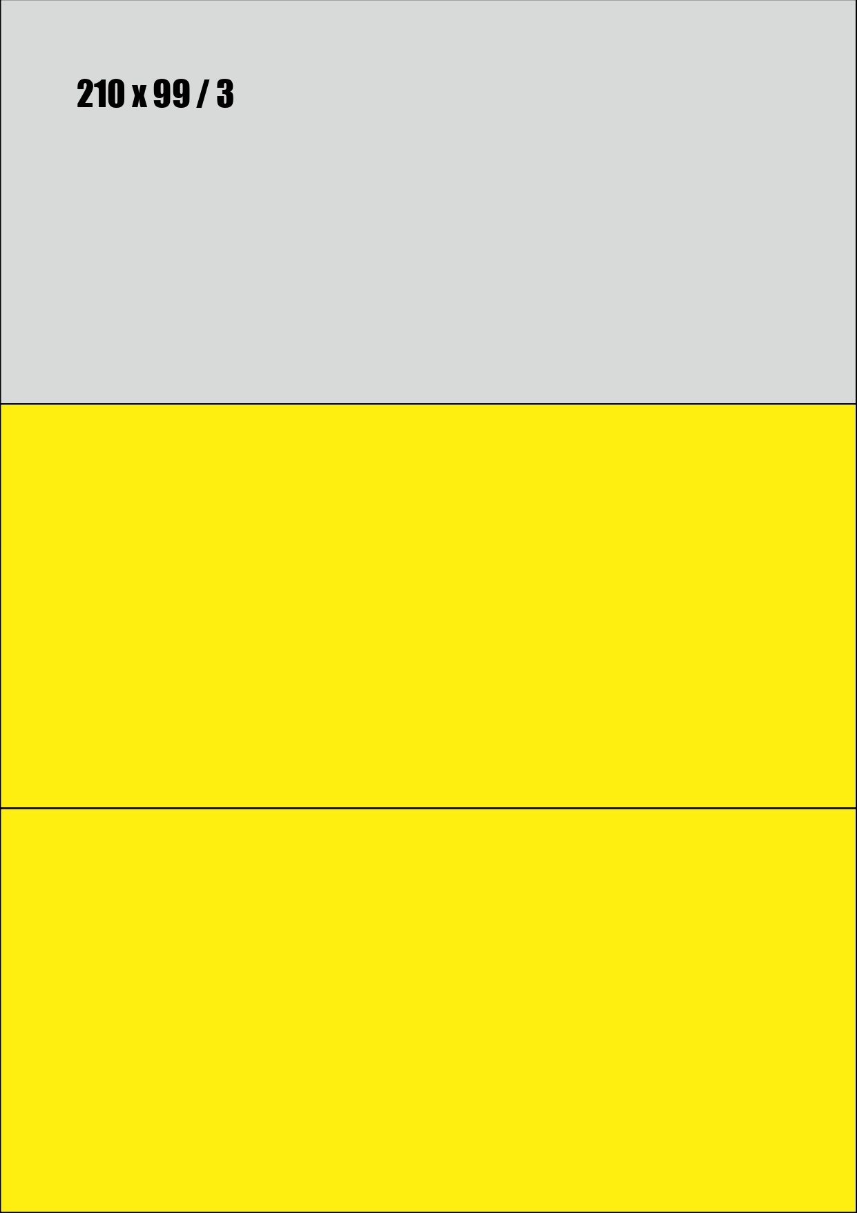 icpc Etykiety samoprzylepne 210x99 ŻÓŁTE FLUO