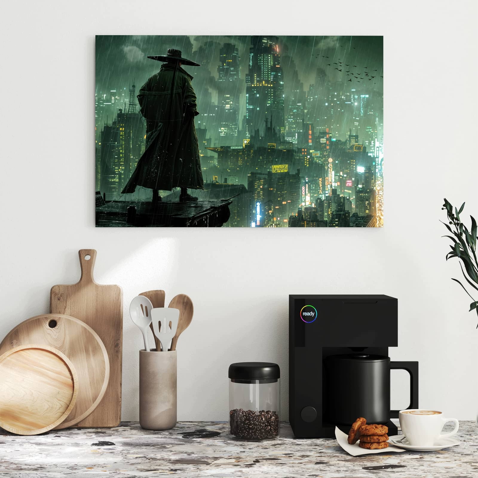 Magnetická tabule Město Déšť 60 × 40 cm