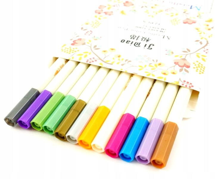 Flamastry metaliczne 12 szt/kpl Marka inna