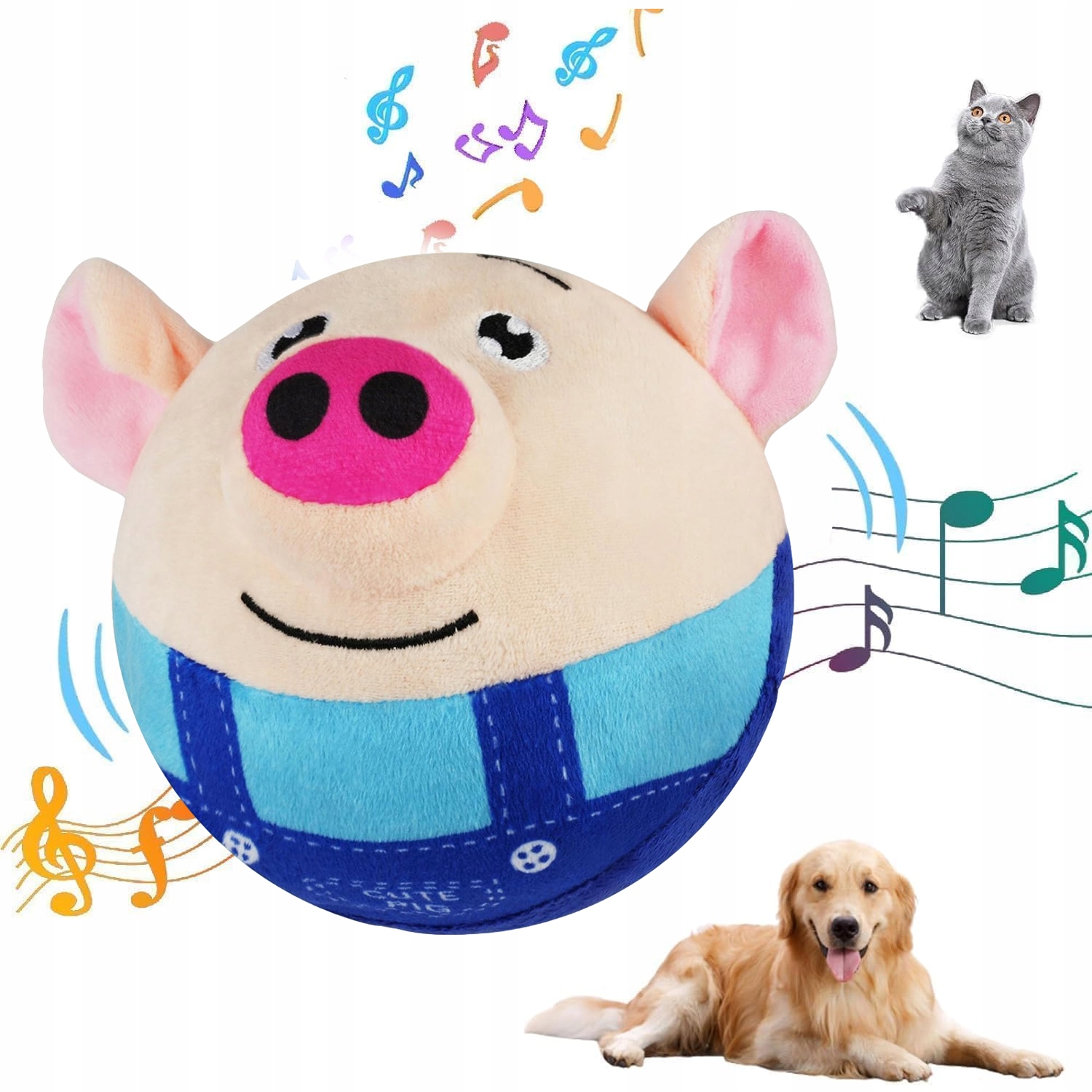 Skákací Hračka S Míčem Pro Psy Plyšová Interaktivní Hračka Pro Psy