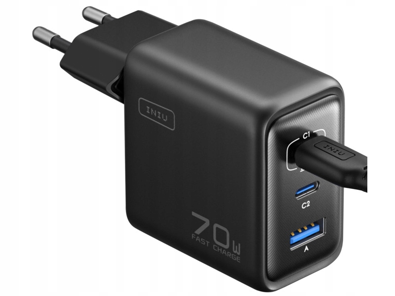 Ładowarka sieciowa Iniu Leopard Charger 70W Czarny