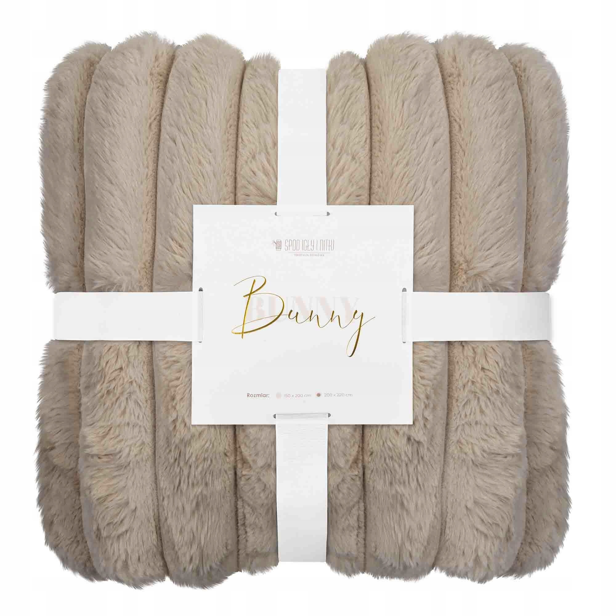 Deka z mikrovlákna 150x200 Bunny taupe kožešinová nadýchaná