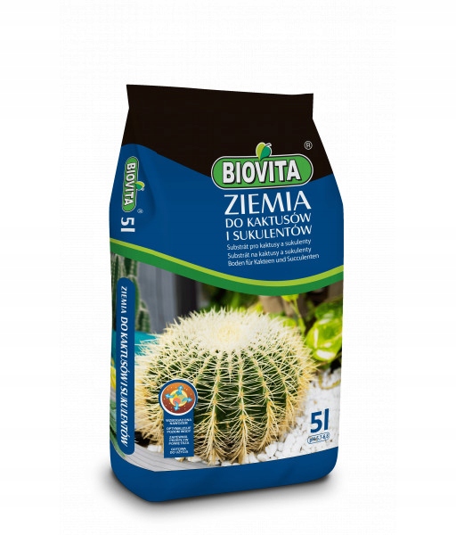 

Biovita ziemia podłoże Do Kaktusów I Sukulentów 5L