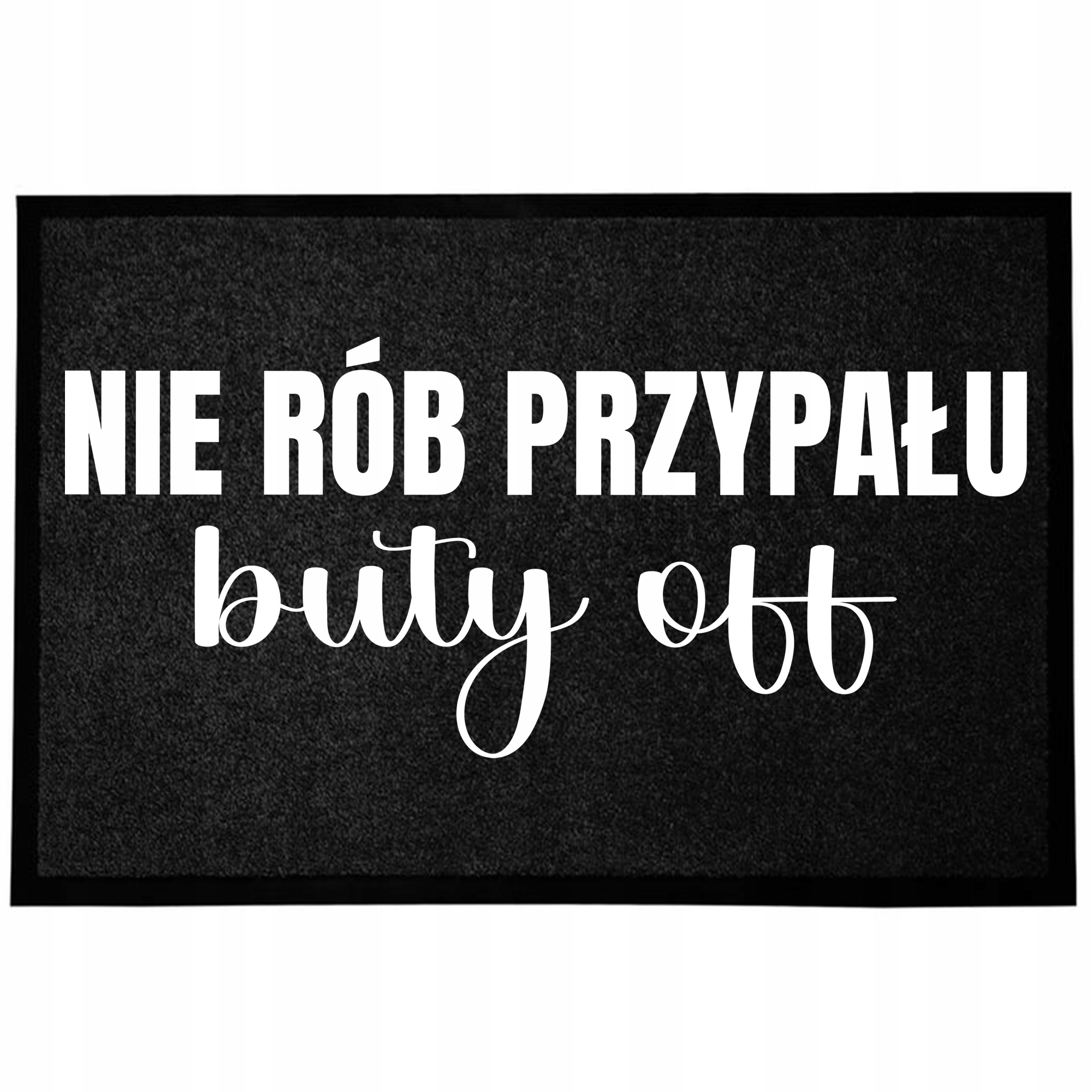 Černá Vstupní Podlahová Rohožka 60X40 CM Pod Dveře, Nedělejte Připalování