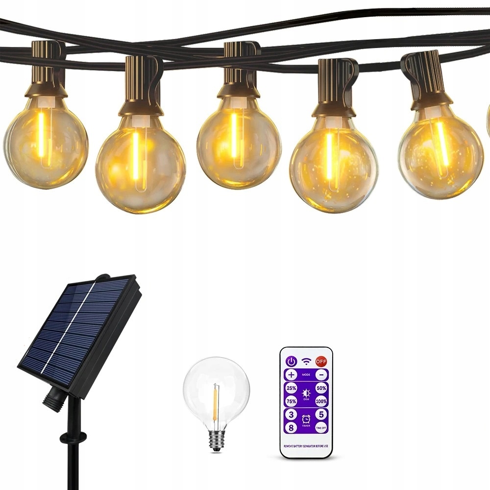 Záhradná girlanda 9,5 m 25 žiaroviek