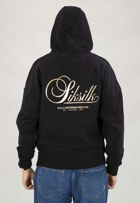 Mikina SikSilk S Kapucí Graphic SS-26864 černá